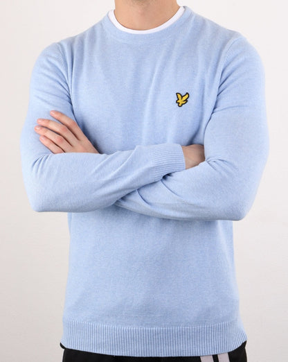 Lyle And Scott – Rundhalspullover aus Merinowolle in Poolblau