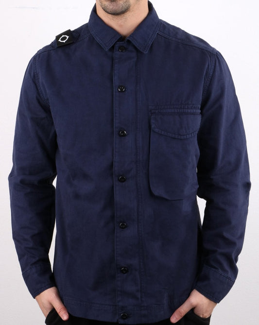 Ma.Strum Ma.strum Garment Dyed Overshirt Navy