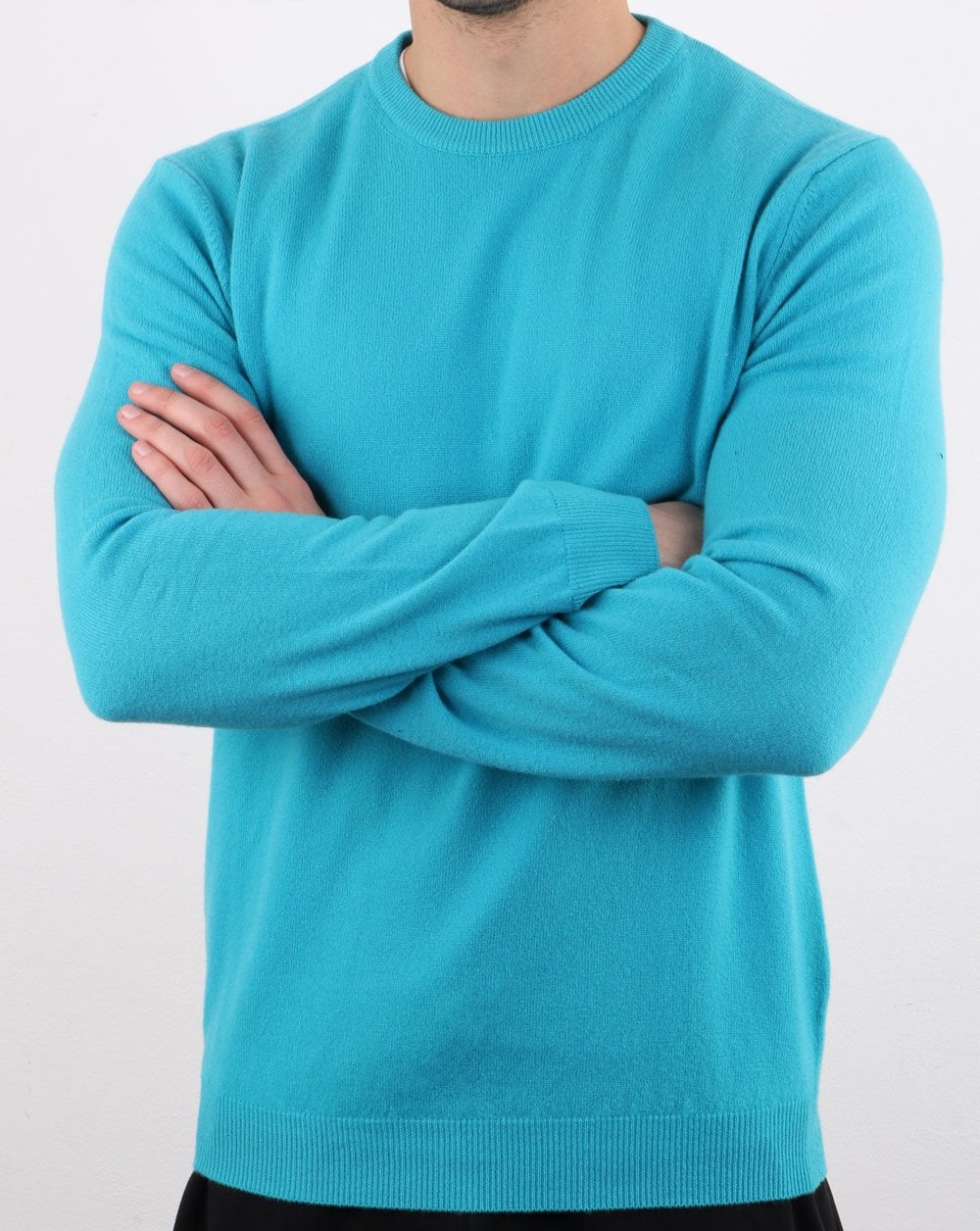 Benetton – Pullover aus Merinowolle, Blaugrün