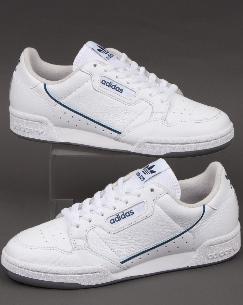 Adidas Continental 80 Sneakers Weiß/Himmelblau/Marineblau