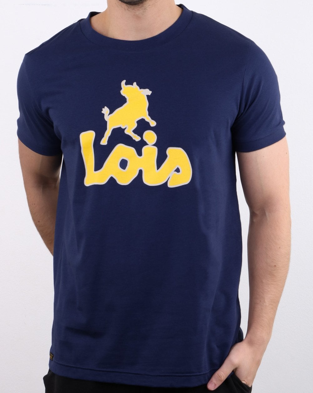 T-Shirt mit Lois-Print in Marineblau