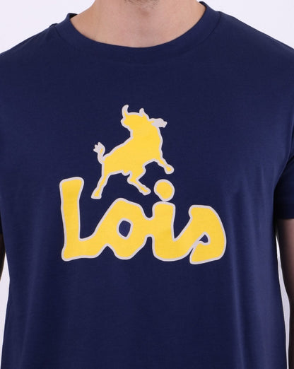 T-Shirt mit Lois-Print in Marineblau