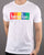 Benetton Box Logo T Shirt White/Multi