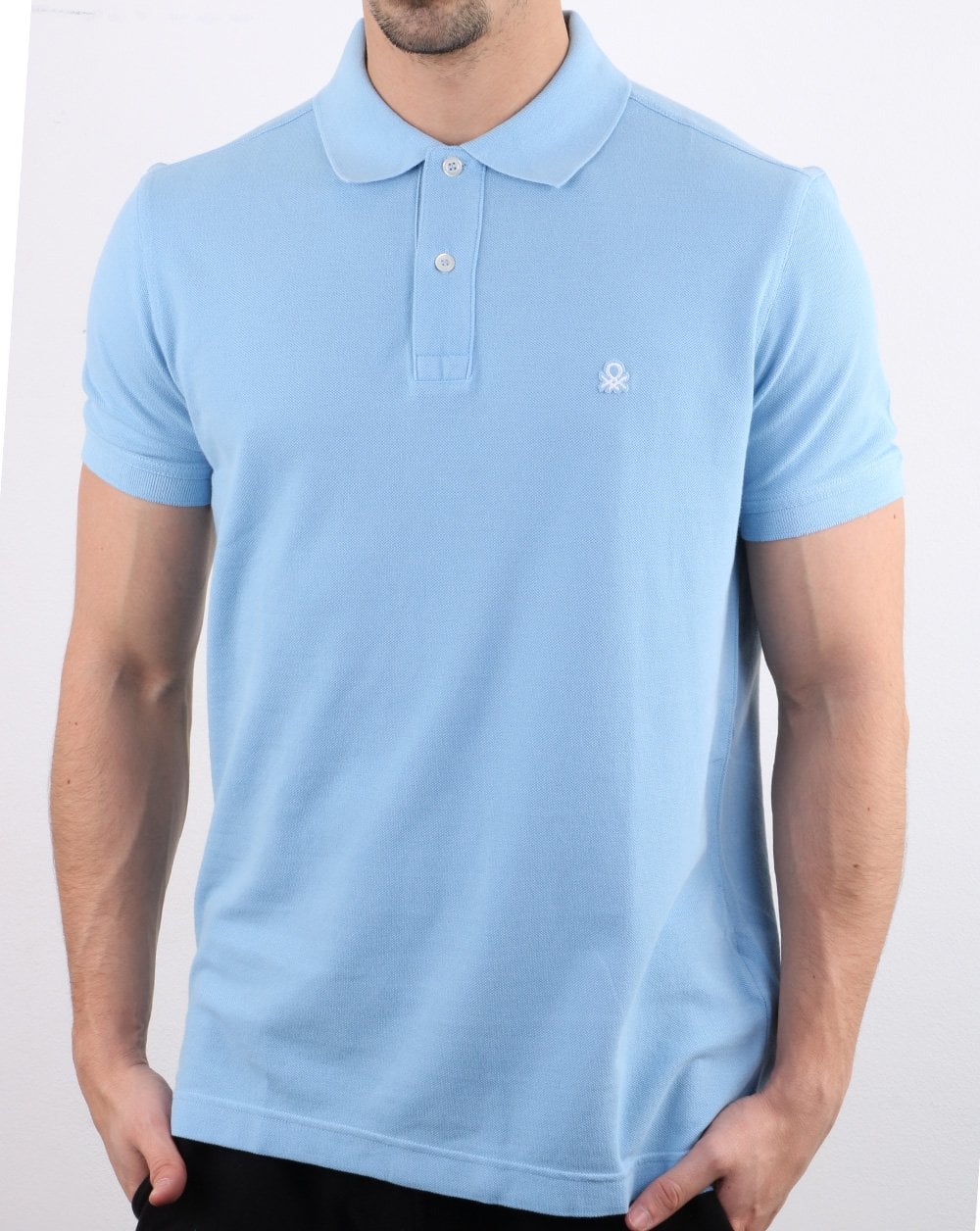 Benetton Poloshirt Himmelblau