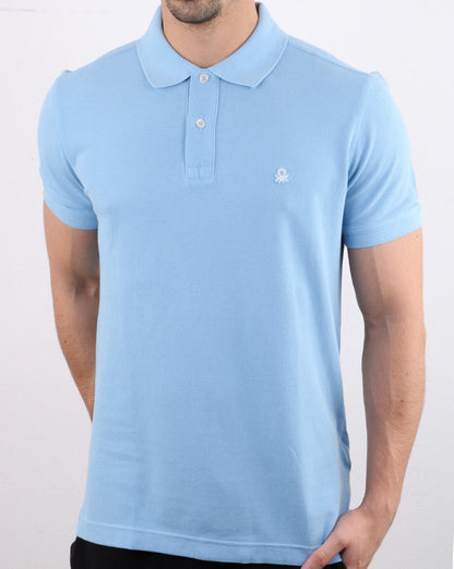 Benetton Poloshirt Himmelblau