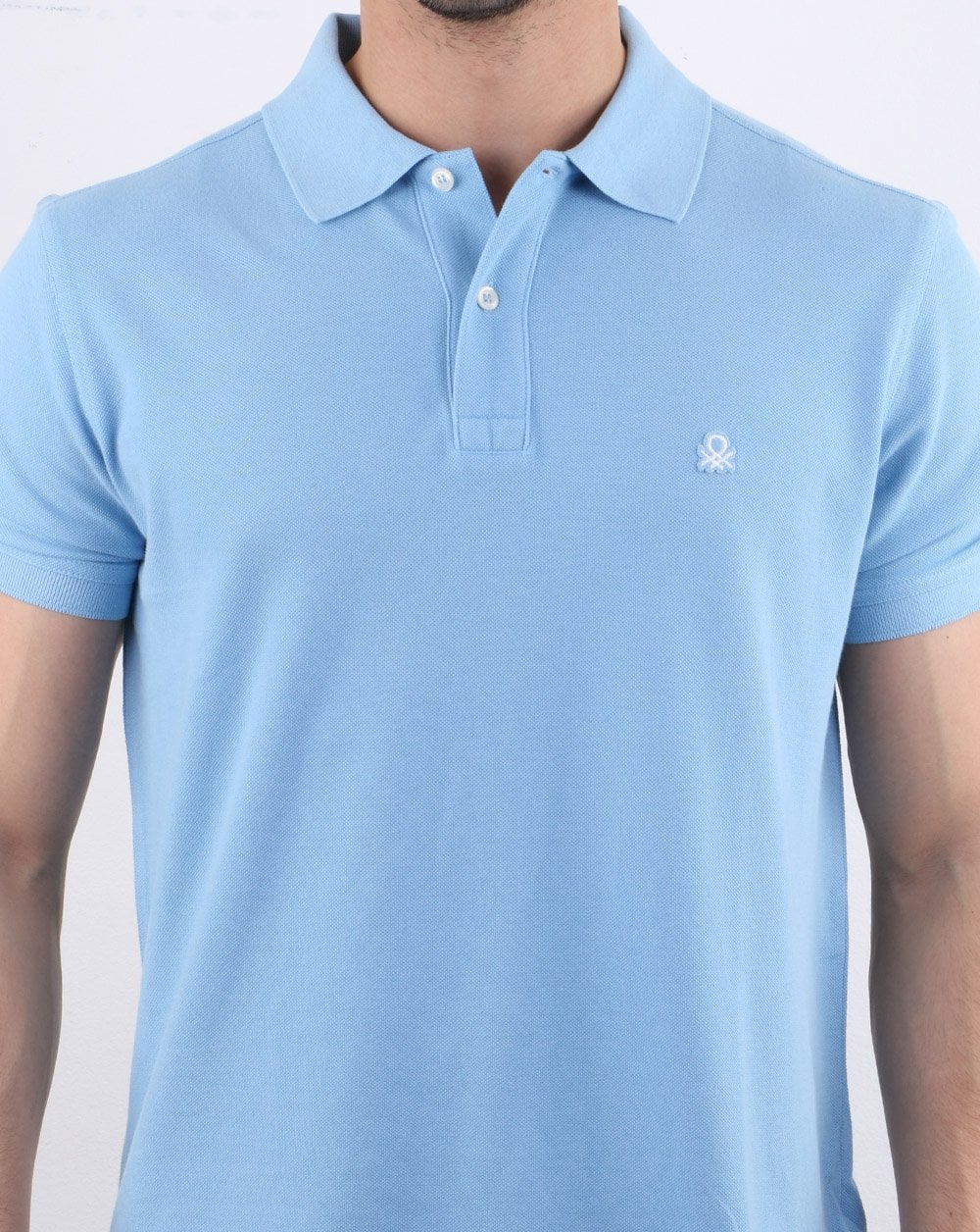 Benetton Poloshirt Himmelblau