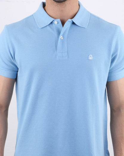 Benetton Poloshirt Himmelblau