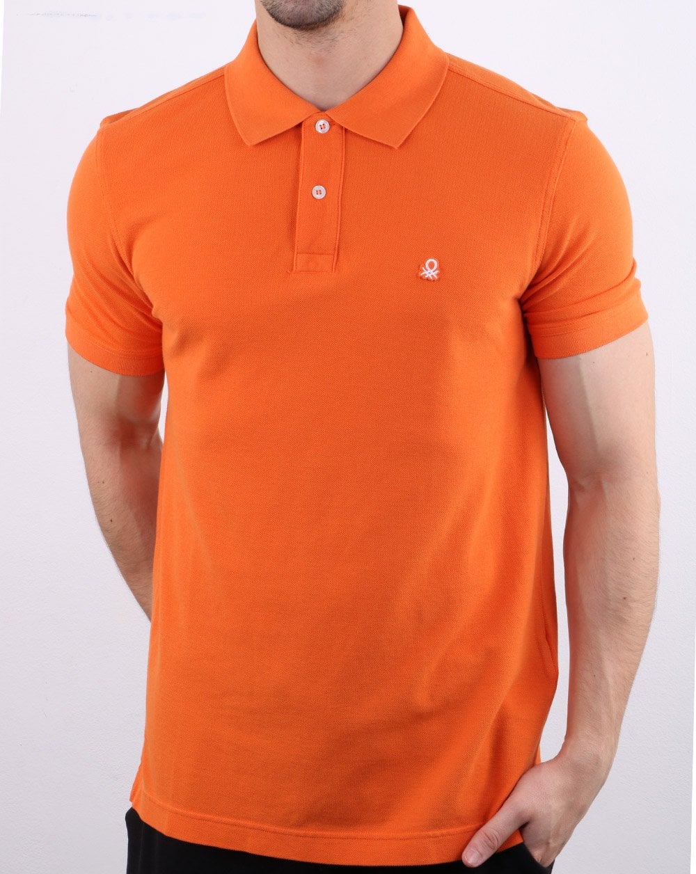 Benetton Polo Shirt Orange