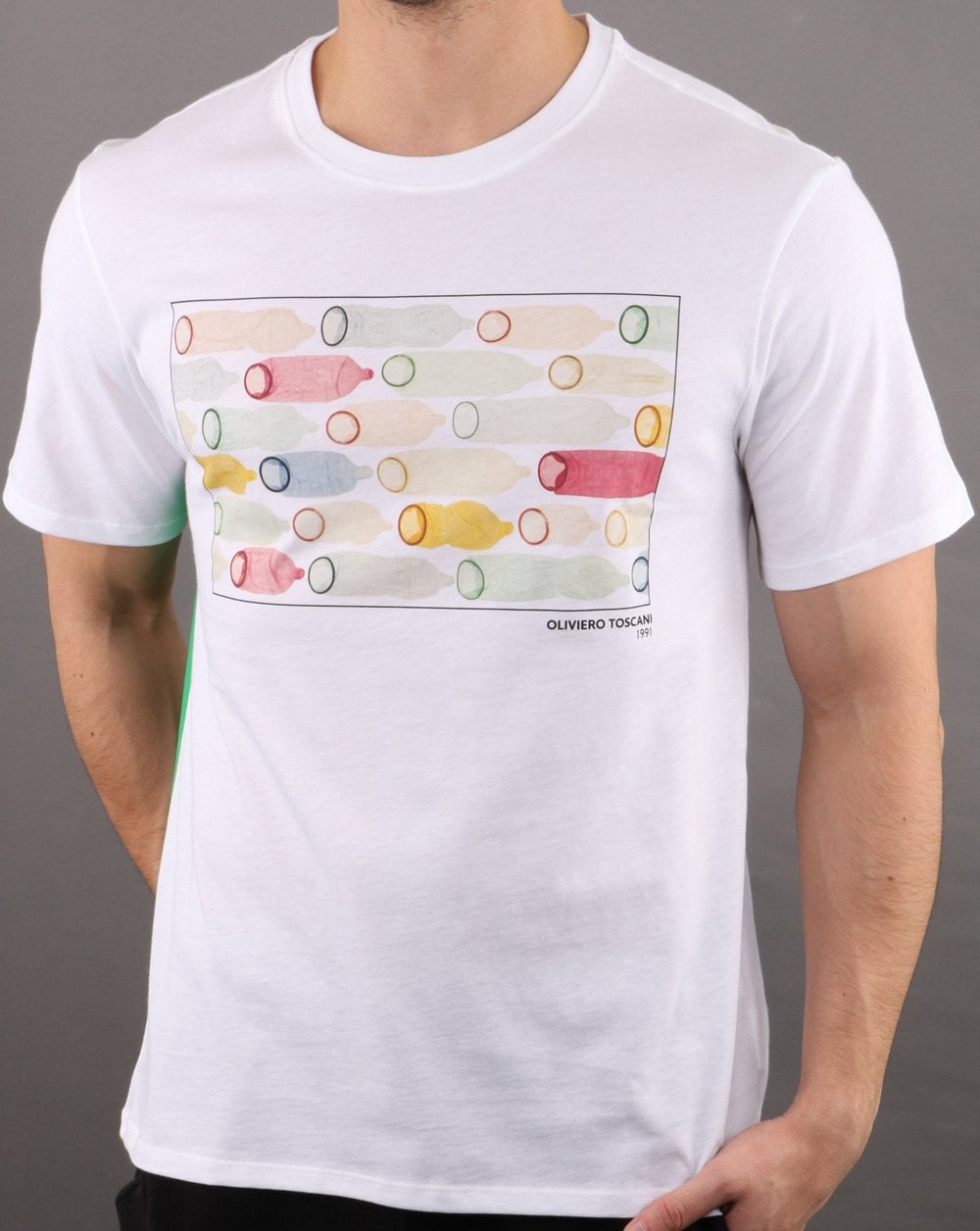 Benetton T-Shirt Inconic Image Tee Weiß/Mehrfarbig