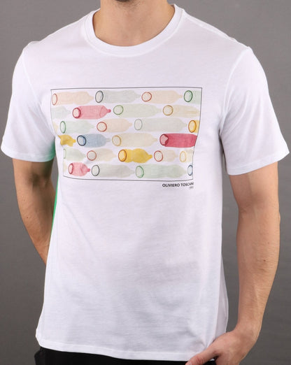 Benetton T-Shirt Inconic Image Tee Weiß/Mehrfarbig