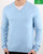 Benetton Merino Wool V-Neck Jumper Blue