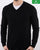 Benetton Merino Wool V-Neck Jumper Black