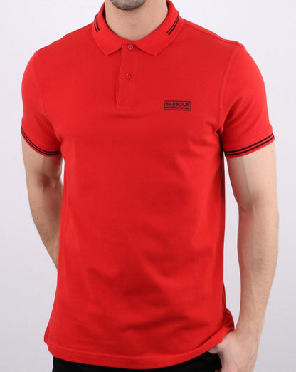 Barbour International Poloshirt mit Streifen in Rot