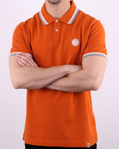 Pretty Green Curving Polo Orange