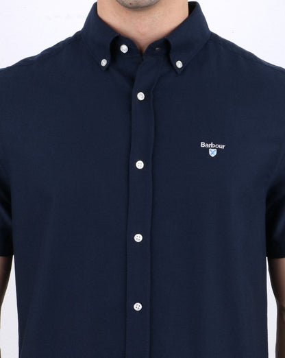 Barbour Oxford Kurzarmhemd Marineblau