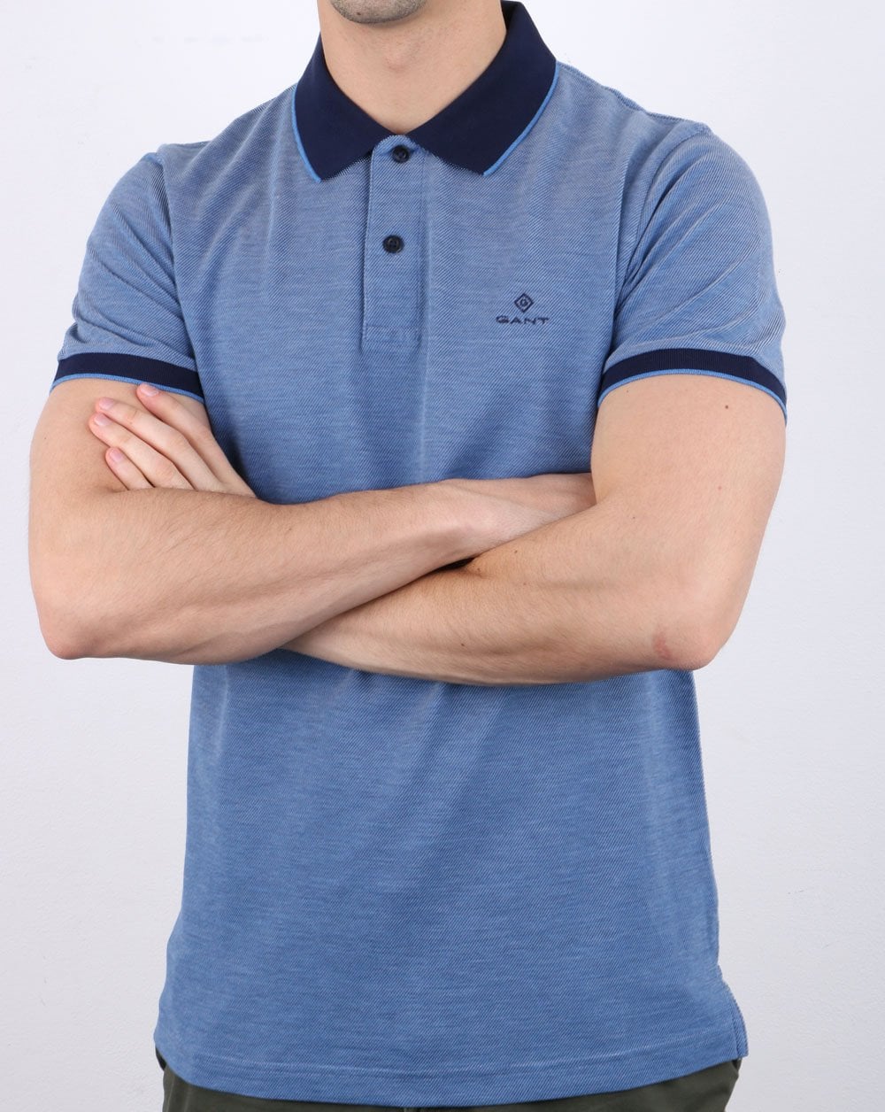 Gant Oxford Pique Rugger Poloshirt, Pazifikblau