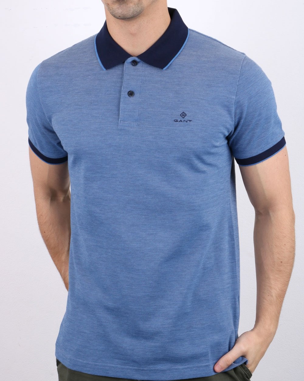 Gant Oxford Pique Rugger Poloshirt, Pazifikblau
