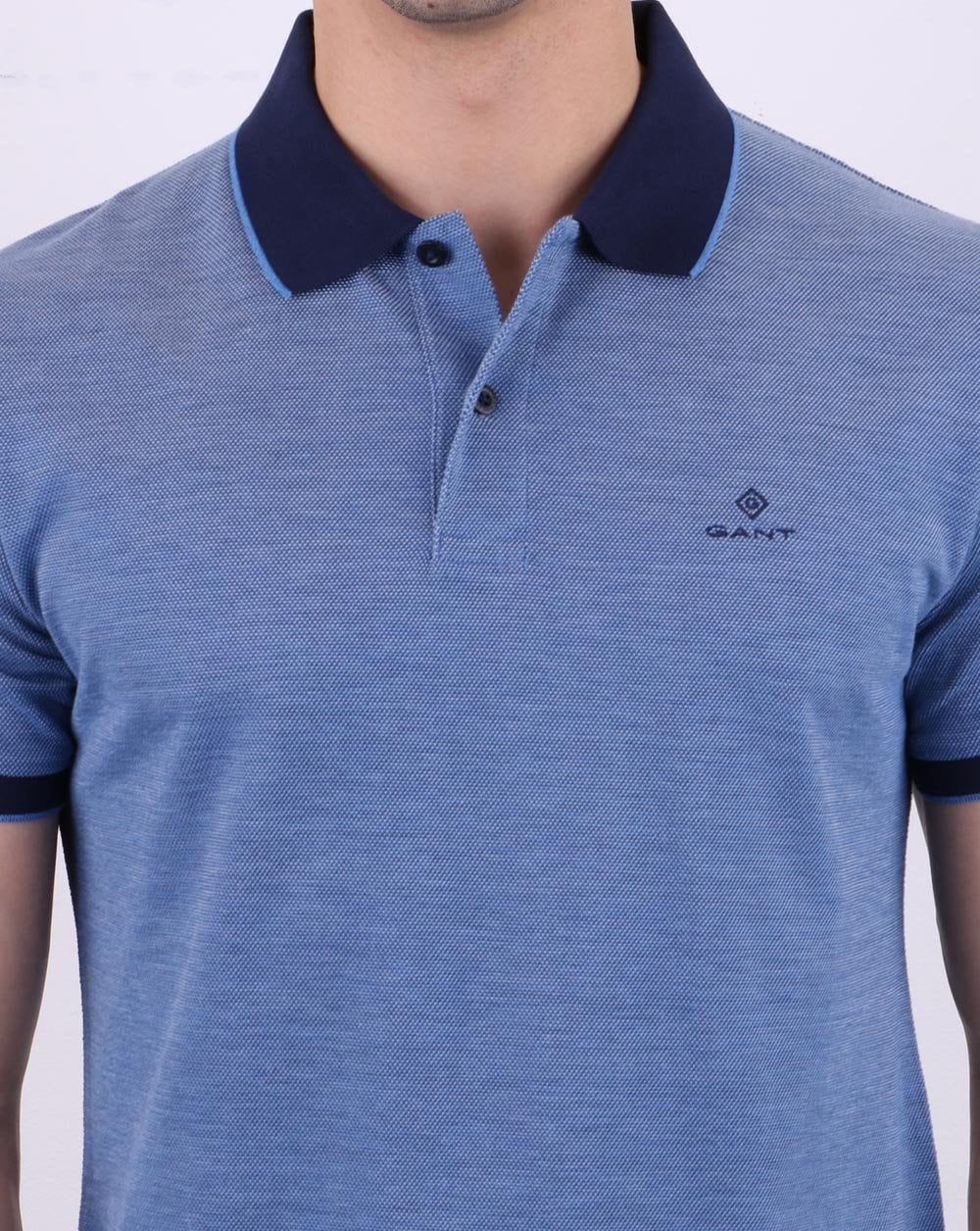 Gant Oxford Pique Rugger Poloshirt, Pazifikblau