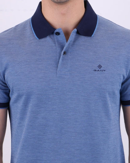 Gant Oxford Pique Rugger Poloshirt, Pazifikblau