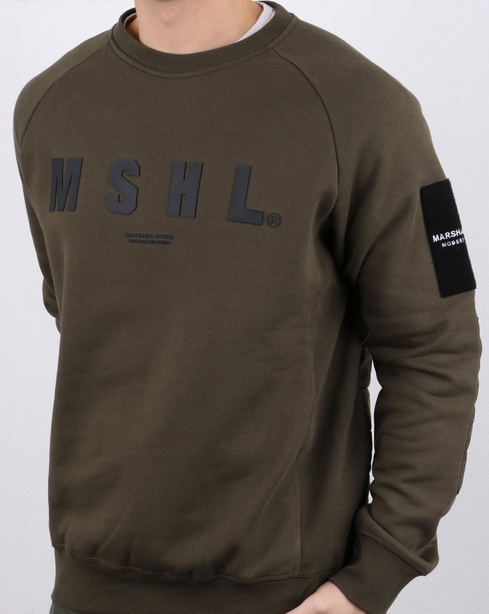 Marshall Artist Hybrid Tech Sweatshirt Khaki