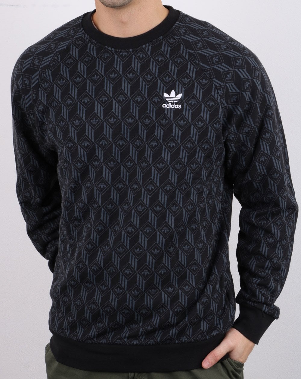 Adidas Originals Mono Crew Sweatshirt Schwarz