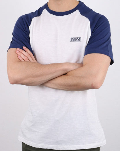 Barbour International Rivet Raglan Tee Weiß