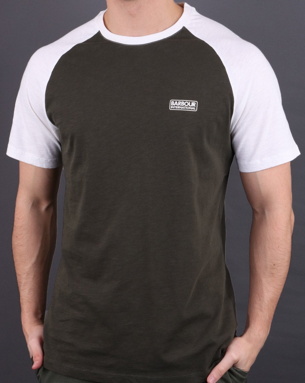 Barbour International Rivet Raglan Tee Green