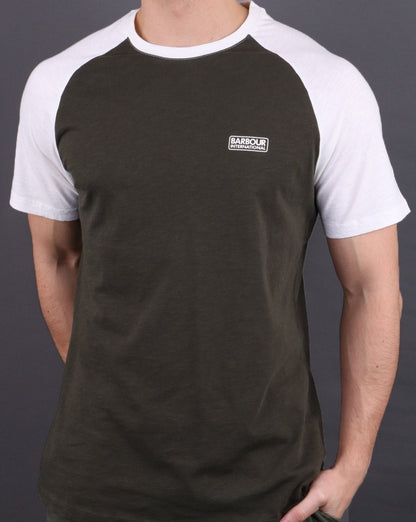 Barbour International Rivet Raglan Tee Grün