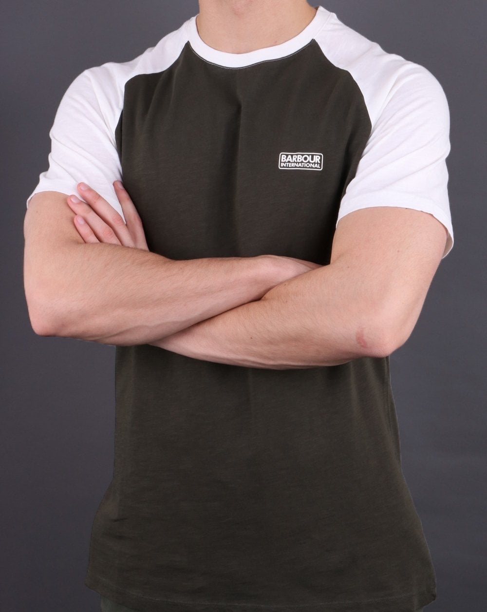 Barbour International Rivet Raglan Tee Green