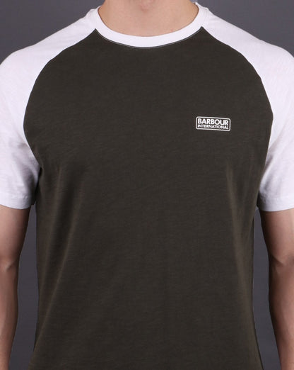 Barbour International Rivet Raglan Tee Grün