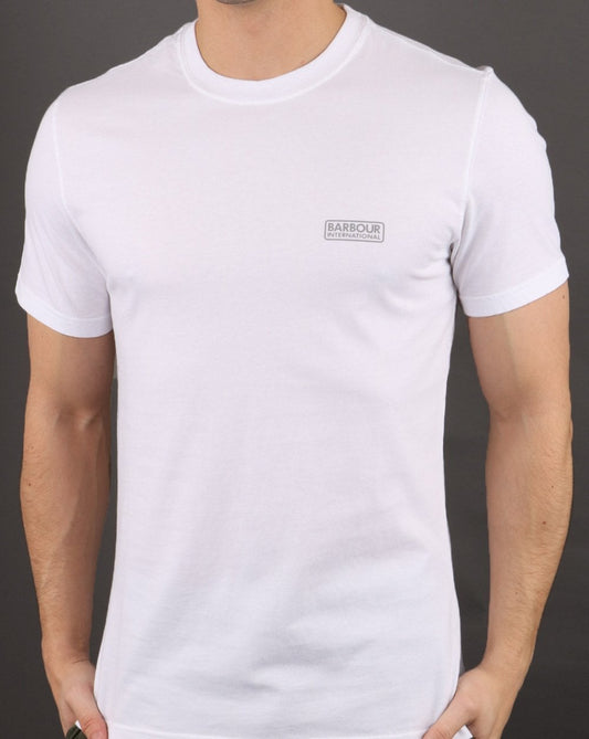 Barbour International Barbour International – Weißes T-Shirt mit kleinem Logo