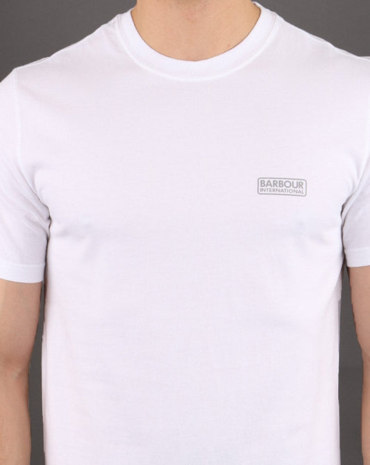 Barbour International Barbour International – Weißes T-Shirt mit kleinem Logo