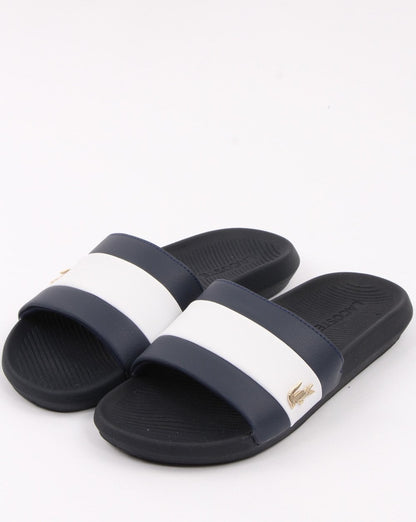 Lacoste Footwear Croco Slide Marineblau/Weiß