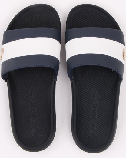 Lacoste Footwear Croco Slide Marineblau/Weiß