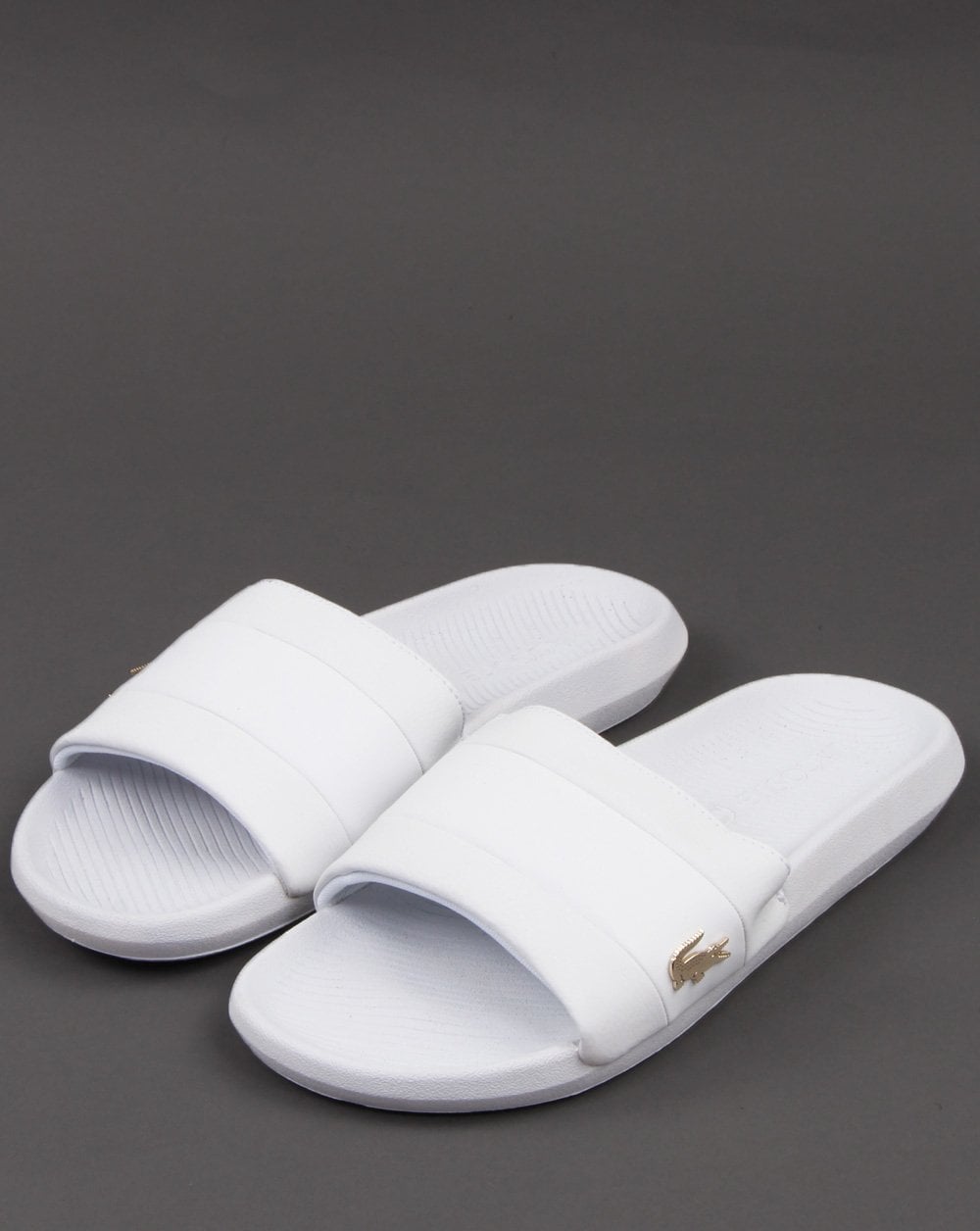 Lacoste Footwear Croco Slide Weiß/Weiß