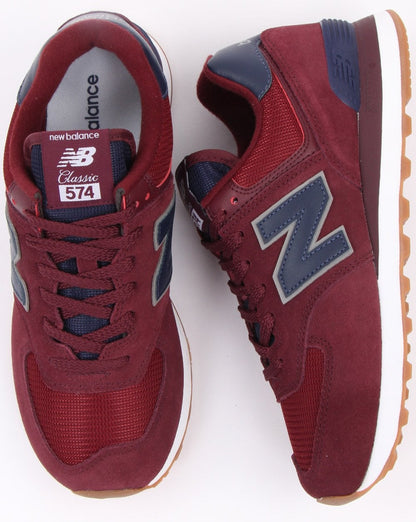 New Balance 574 Sneaker Burgunderrot