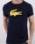 Lacoste Croc Print T Shirt Navy/Lemon