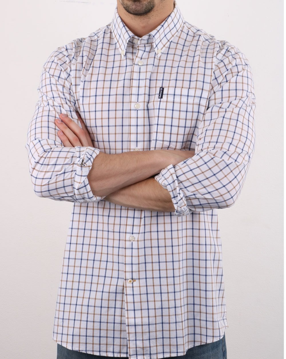 Barbour Tattersall Shirt Stone