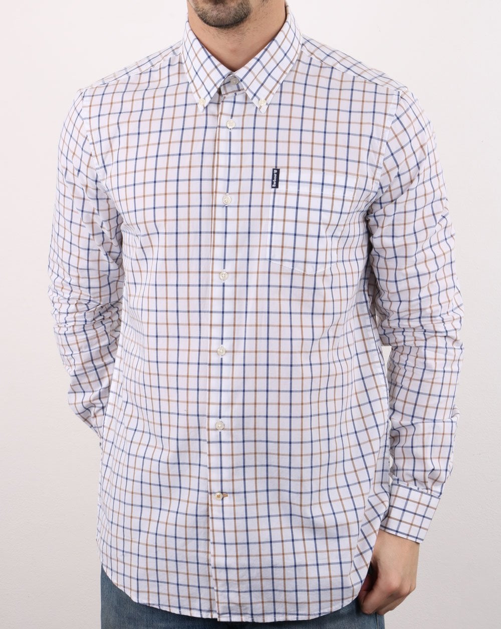 Barbour Tattersall Hemd Stein