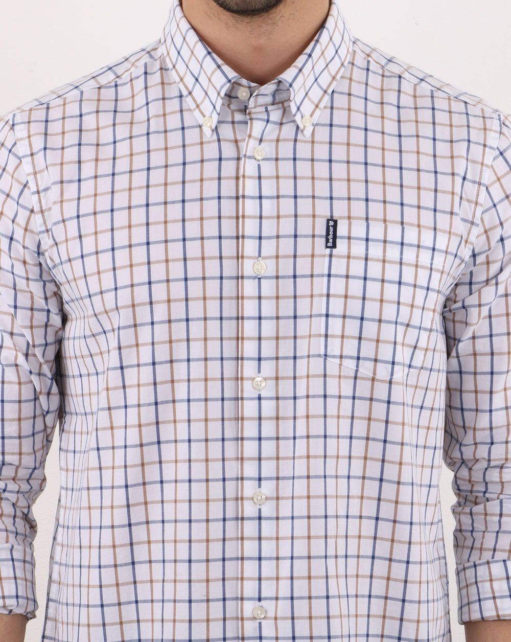 Barbour Tattersall Hemd Stein