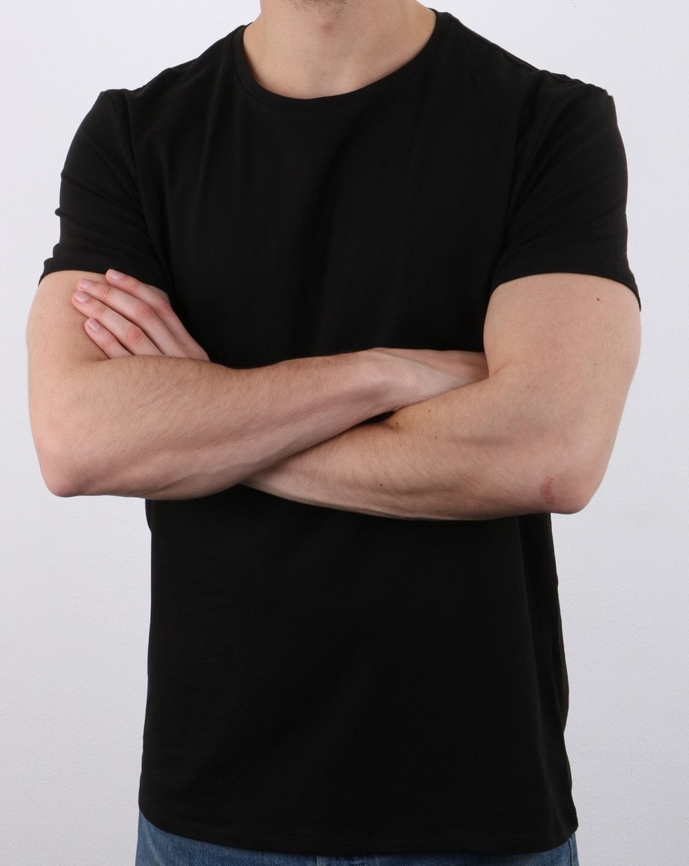Lacoste Twin Pack Crew Neck T-shirts Black