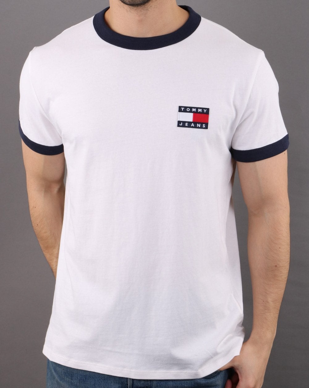 Tommy Hilfiger Ringer-T-Shirt Weiß
