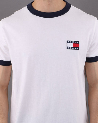 Tommy Hilfiger Ringer-T-Shirt Weiß