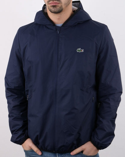 Lacoste Kapuzenjacke Marineblau/Weiß