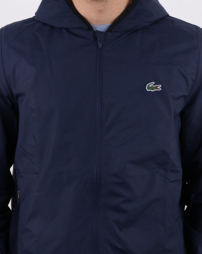 Lacoste Kapuzenjacke Marineblau/Weiß