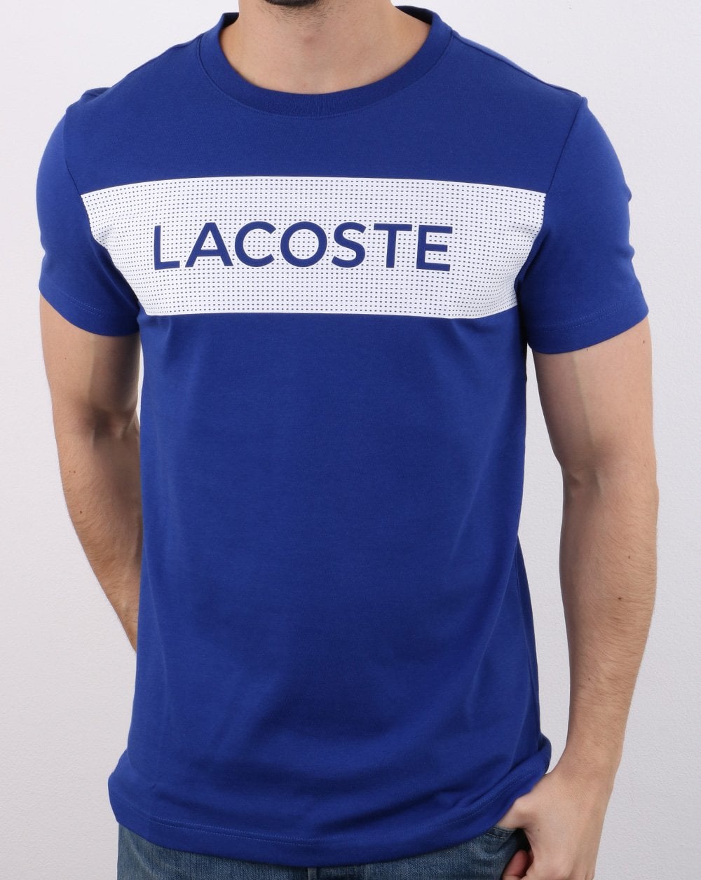 Lacoste Box T-Shirt Blau/Weiß