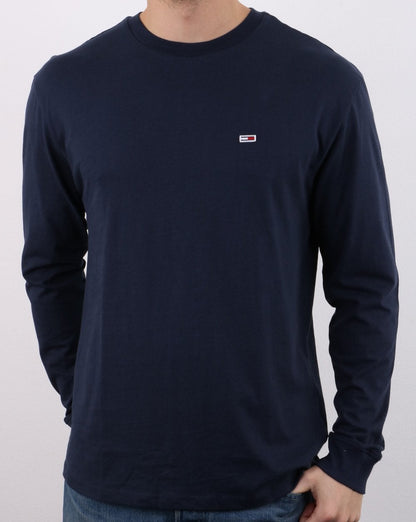 Tommy Hilfiger Langarm-T-Shirt Marineblau