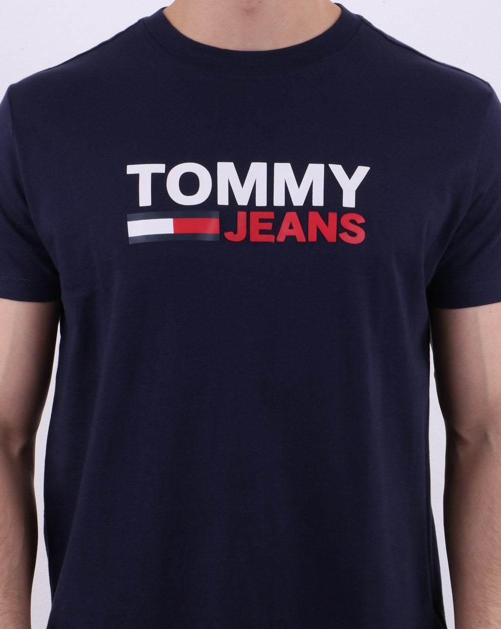 Tommy Hilfiger Corp Logo-T-Shirt Marineblau