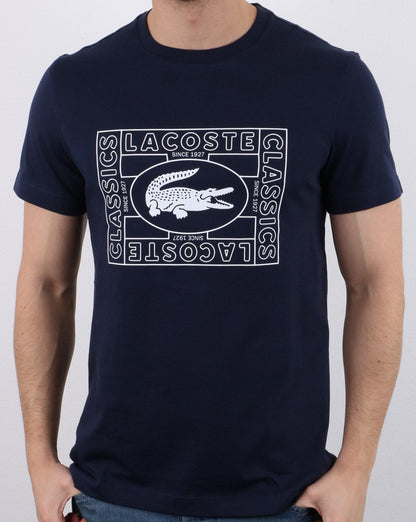 Lacoste Logo T-Shirt Marineblau