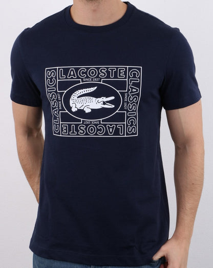 Lacoste Logo T-Shirt Marineblau